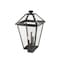 Z-Lite Talbot 3 Light Outdoor Post Mount Fixture, Black & Clear Beveled 579PHXLS-BK - alternate 5